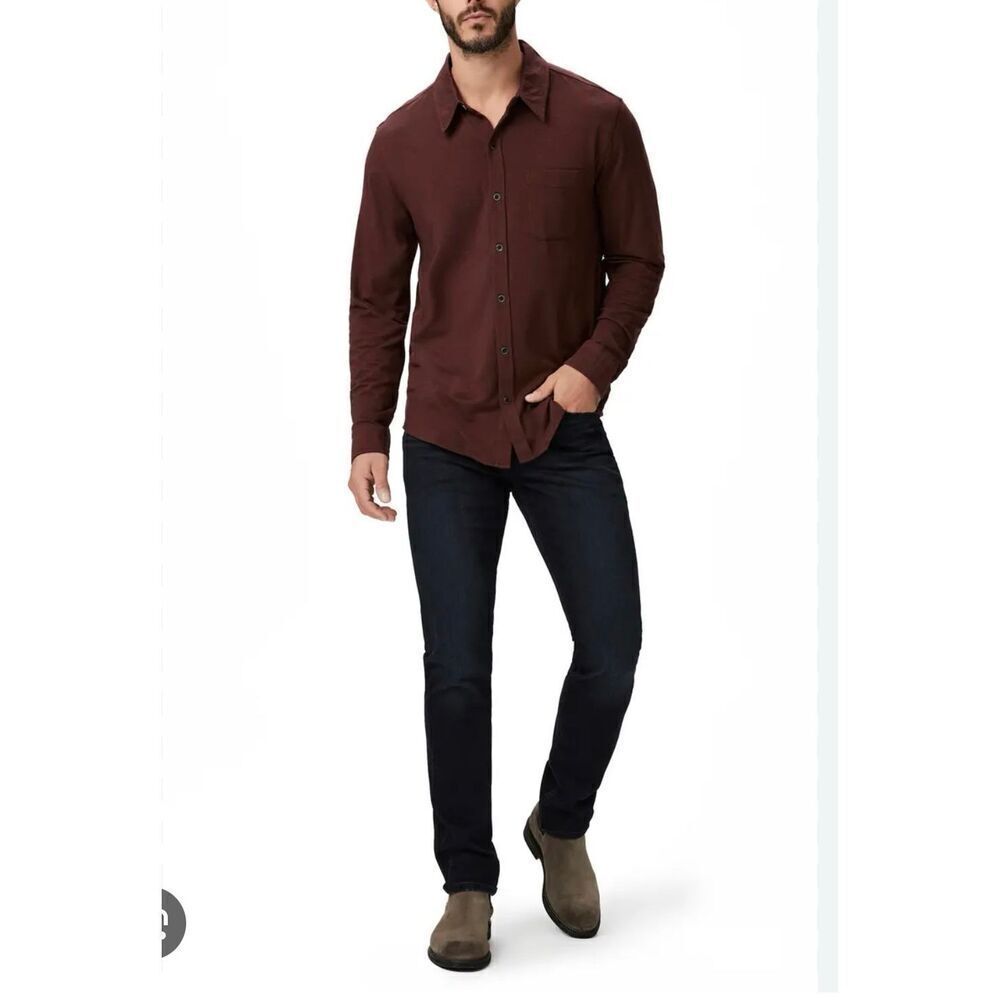 PAIGE Knit button up shirt Ruby Red S